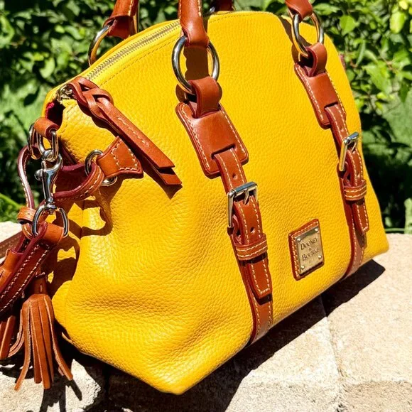 Dooney & Bourke Pebble Grain Domed Leather Bristol Satchel - Picture 3 of 14